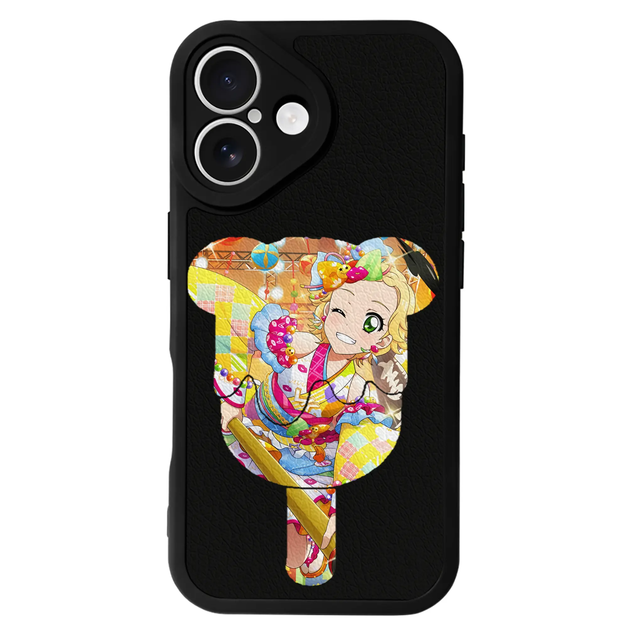 アイカツ グッズ 新条 ひなき - IPhone 16シリーズ対応 ・ シリコンスマホケース ・ レザー調 ・ 高精度フィット ・ 耐衝撃 ・ ワイヤレス充電対応 ・ 精密カット